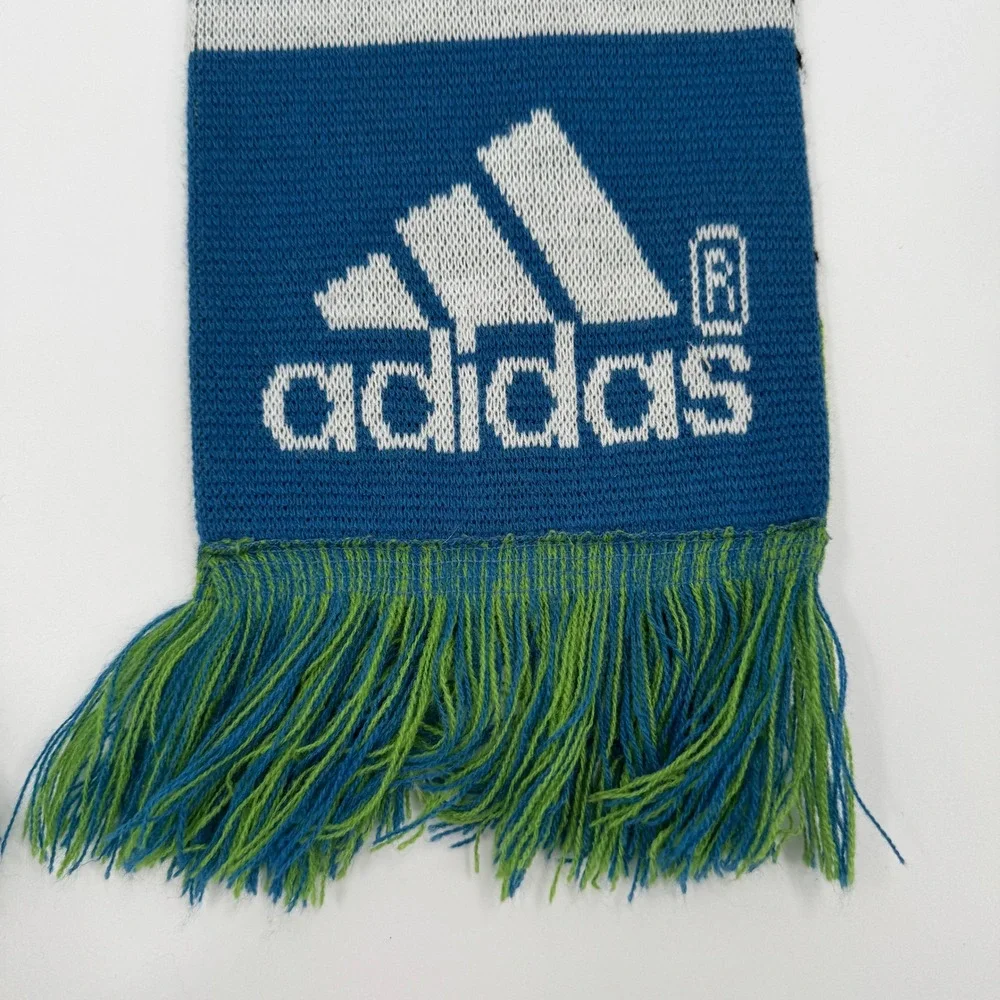 Adidas Seattle Sounders FC Scarf‎ 2010 Season Ticket Member Blue Green Knit MLS